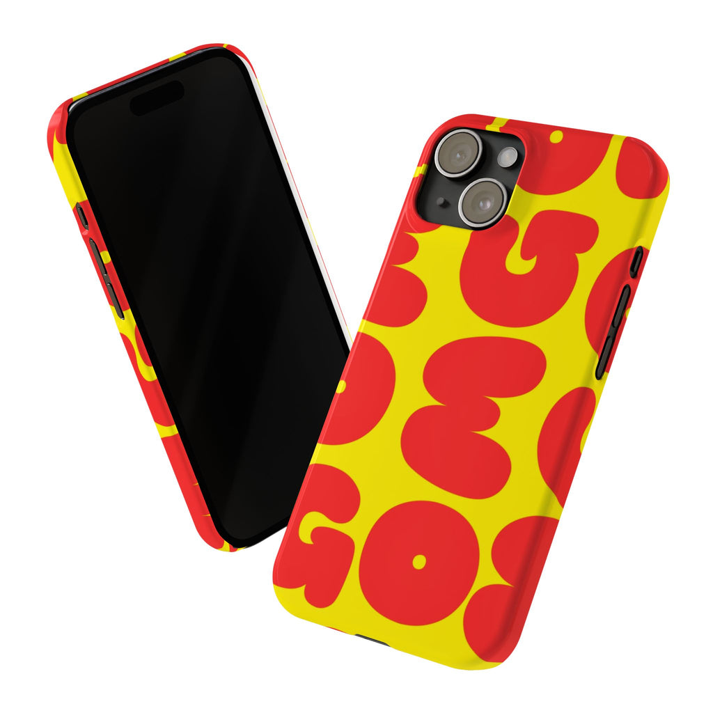 OMG Bubble Pattern, Bold Red & Yellow