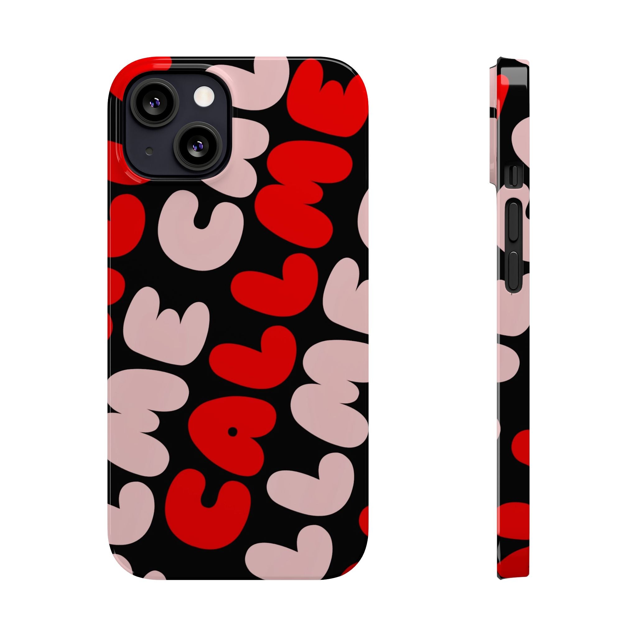 Call Me Pink and Red Phone Case