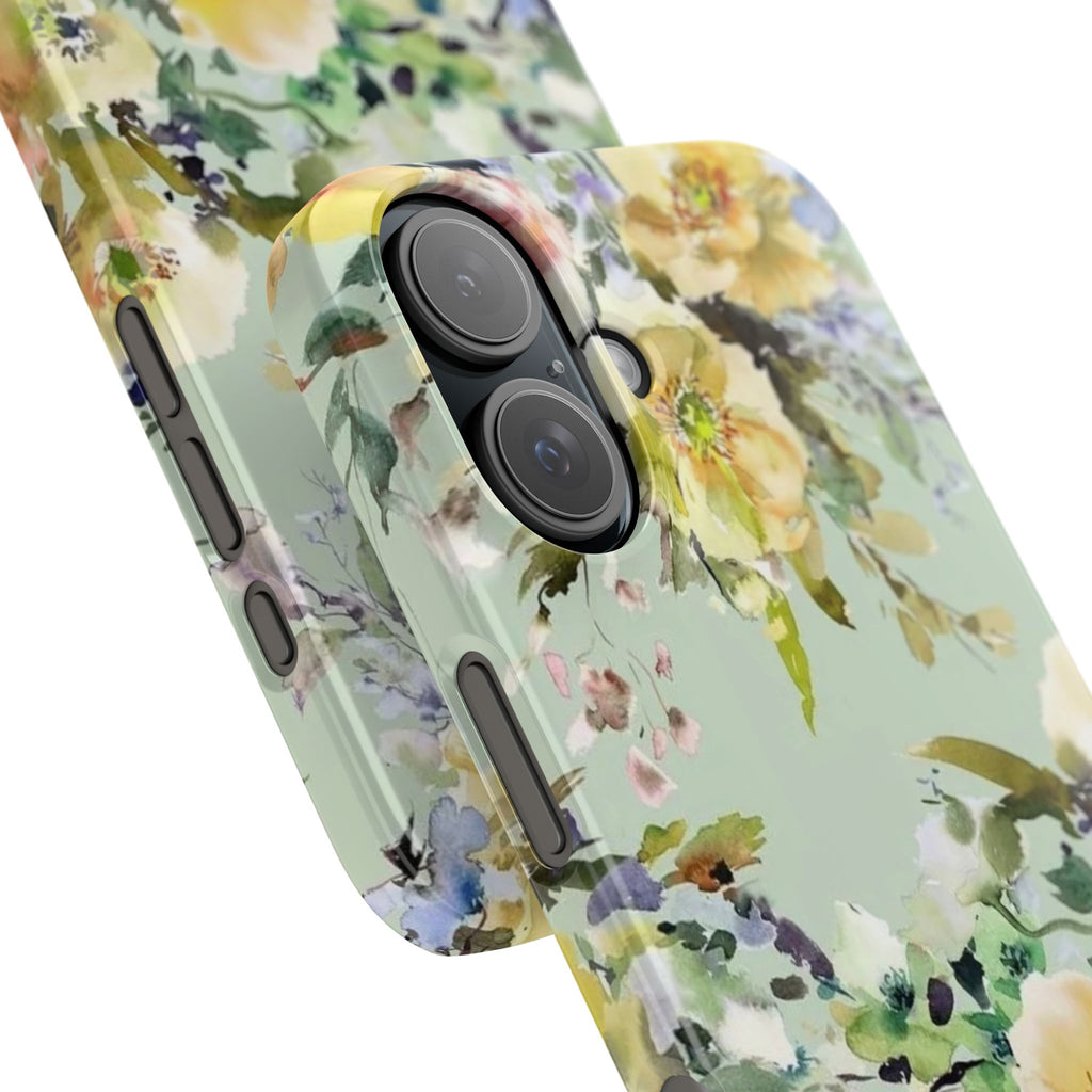 Floral Watercolor Garden Floral Slim Case