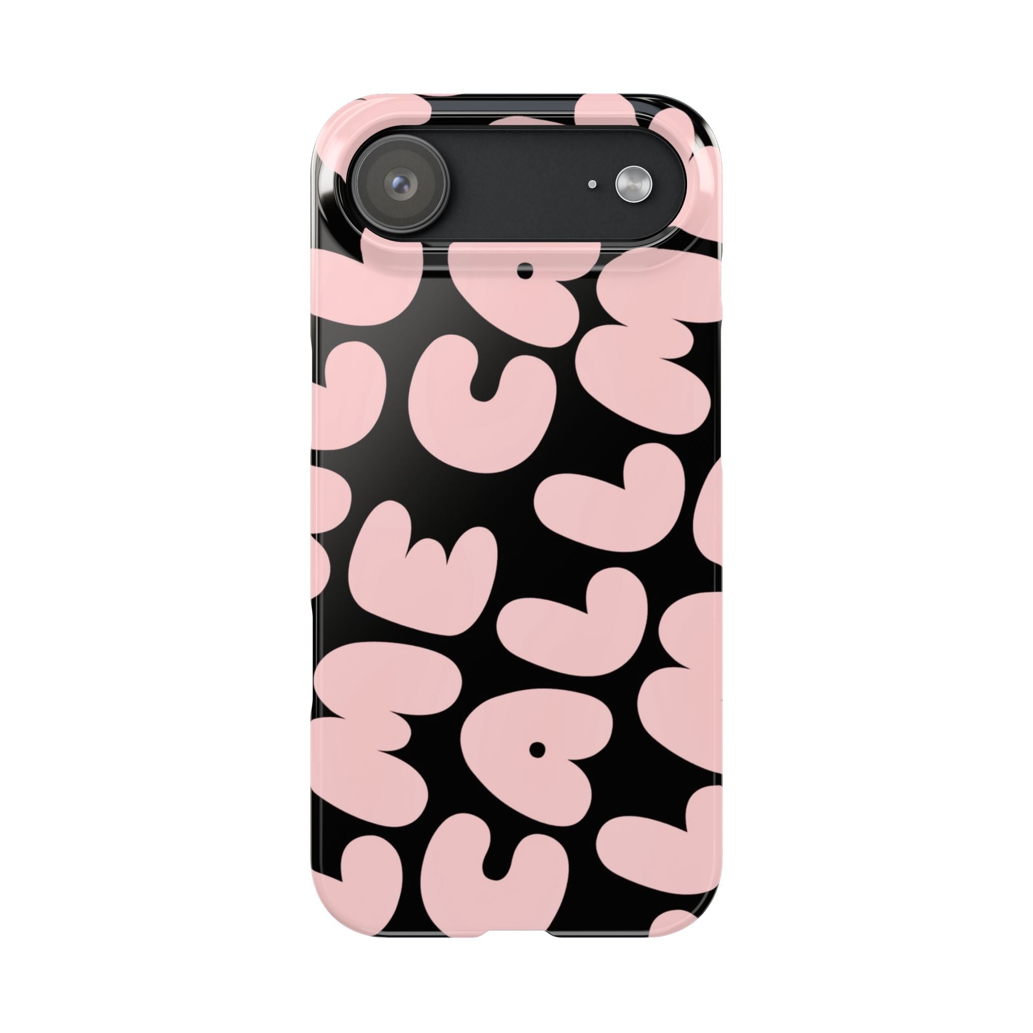Call Me Pink Doodle  on Black Case