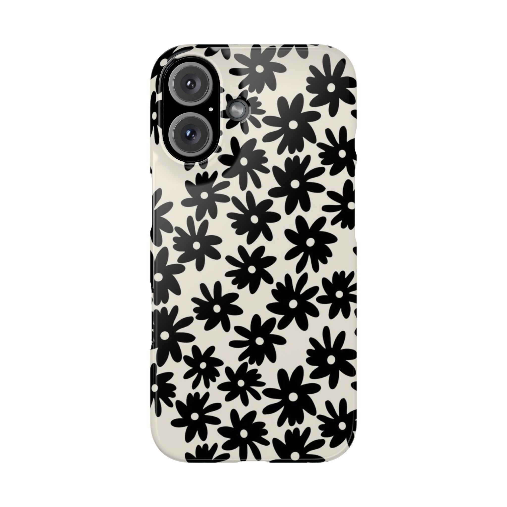 Black Daisy Phone Case