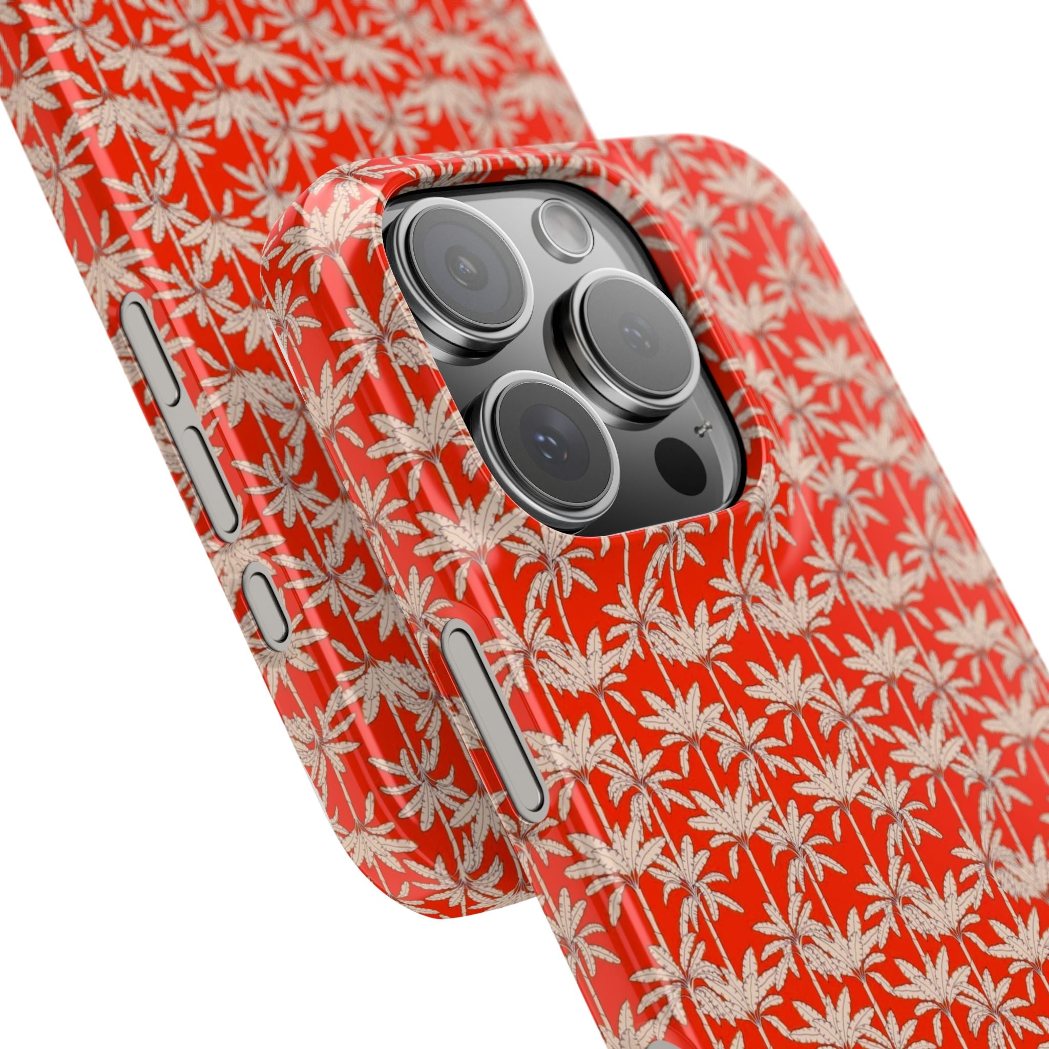 Red Tropical Palm Pattern Case