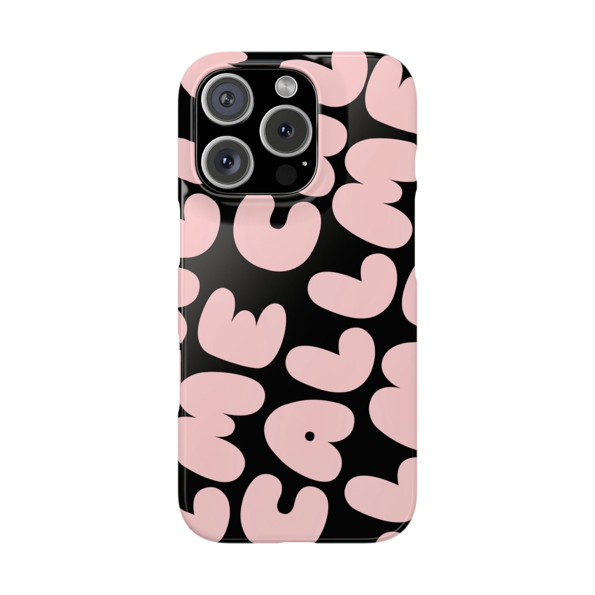 Call Me Pink Doodle  on Black Case