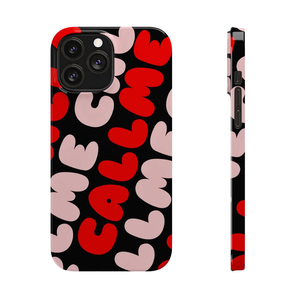 Call Me Pink and Red Phone Case