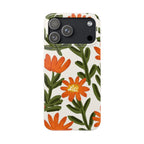 Orange Floral Botanical Case