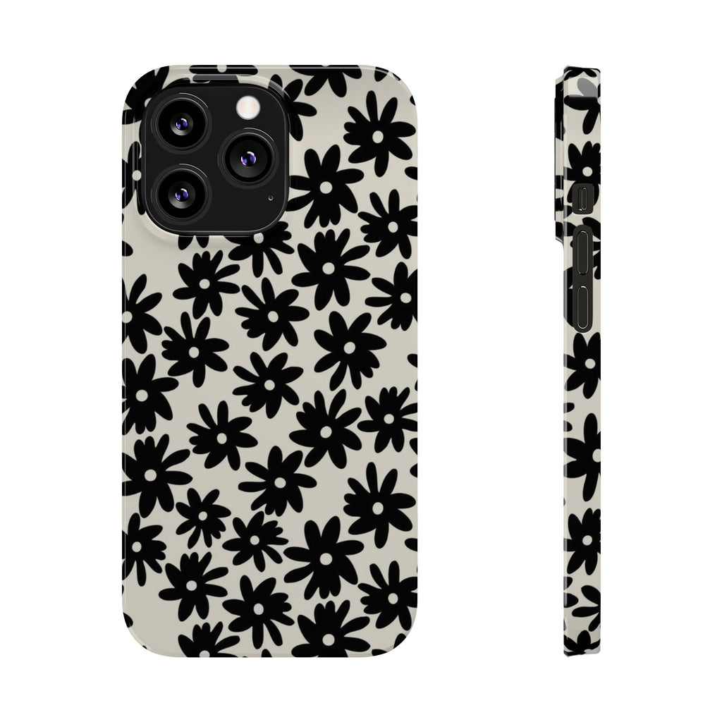 Black Daisy Phone Case