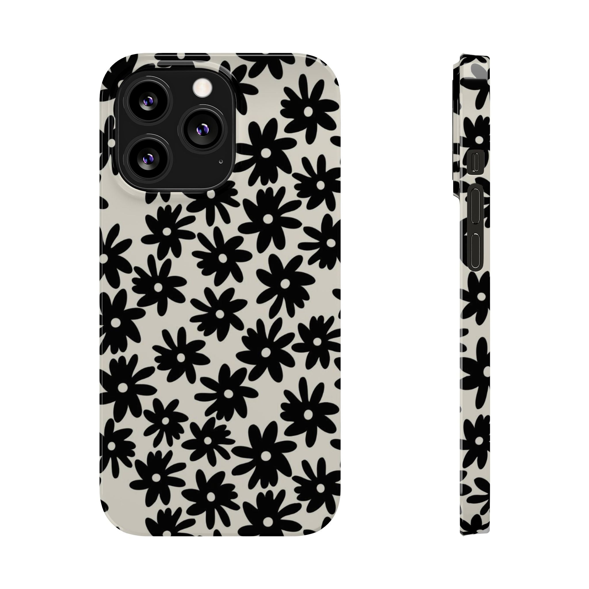 Black Daisy Phone Case