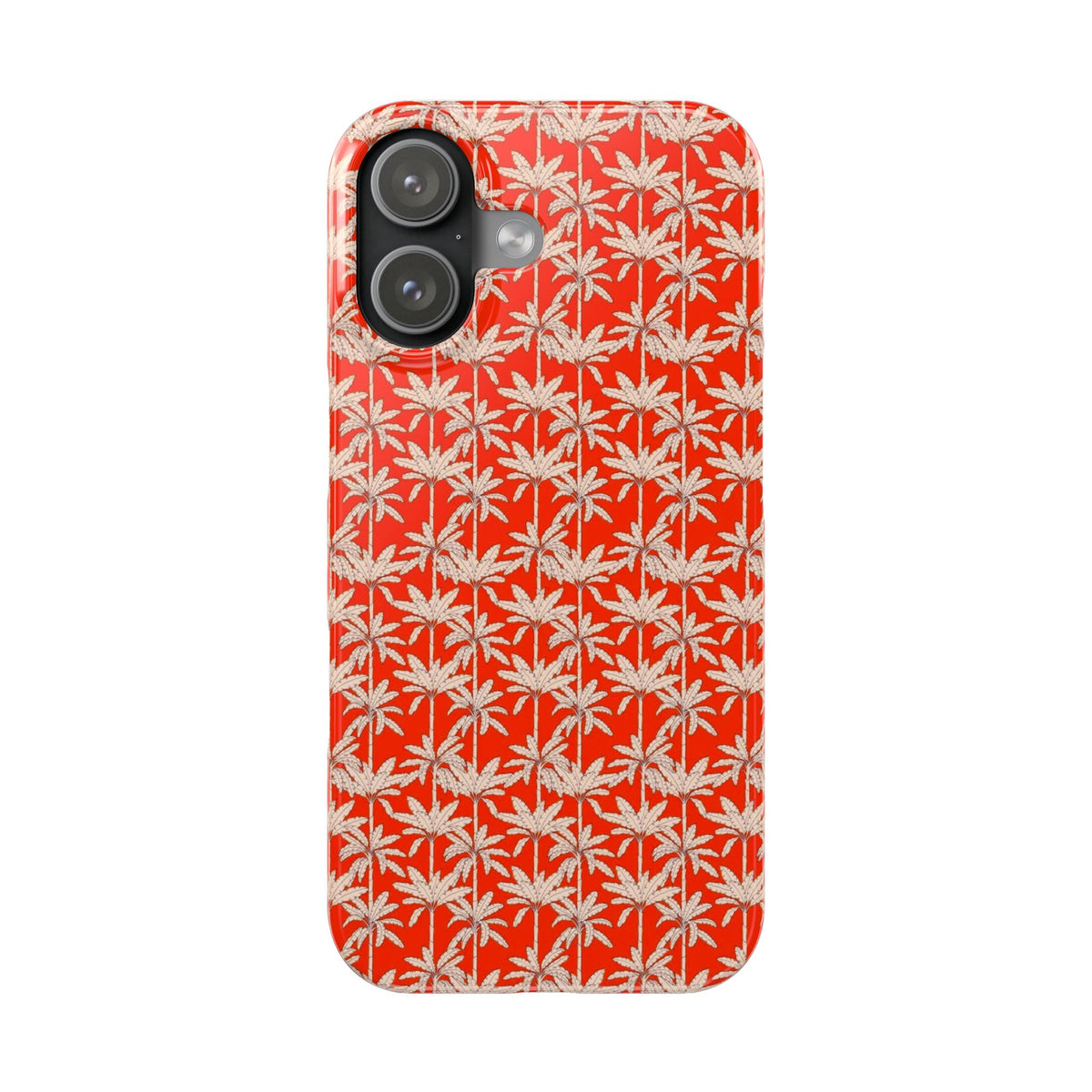 Red Tropical Palm Pattern Case
