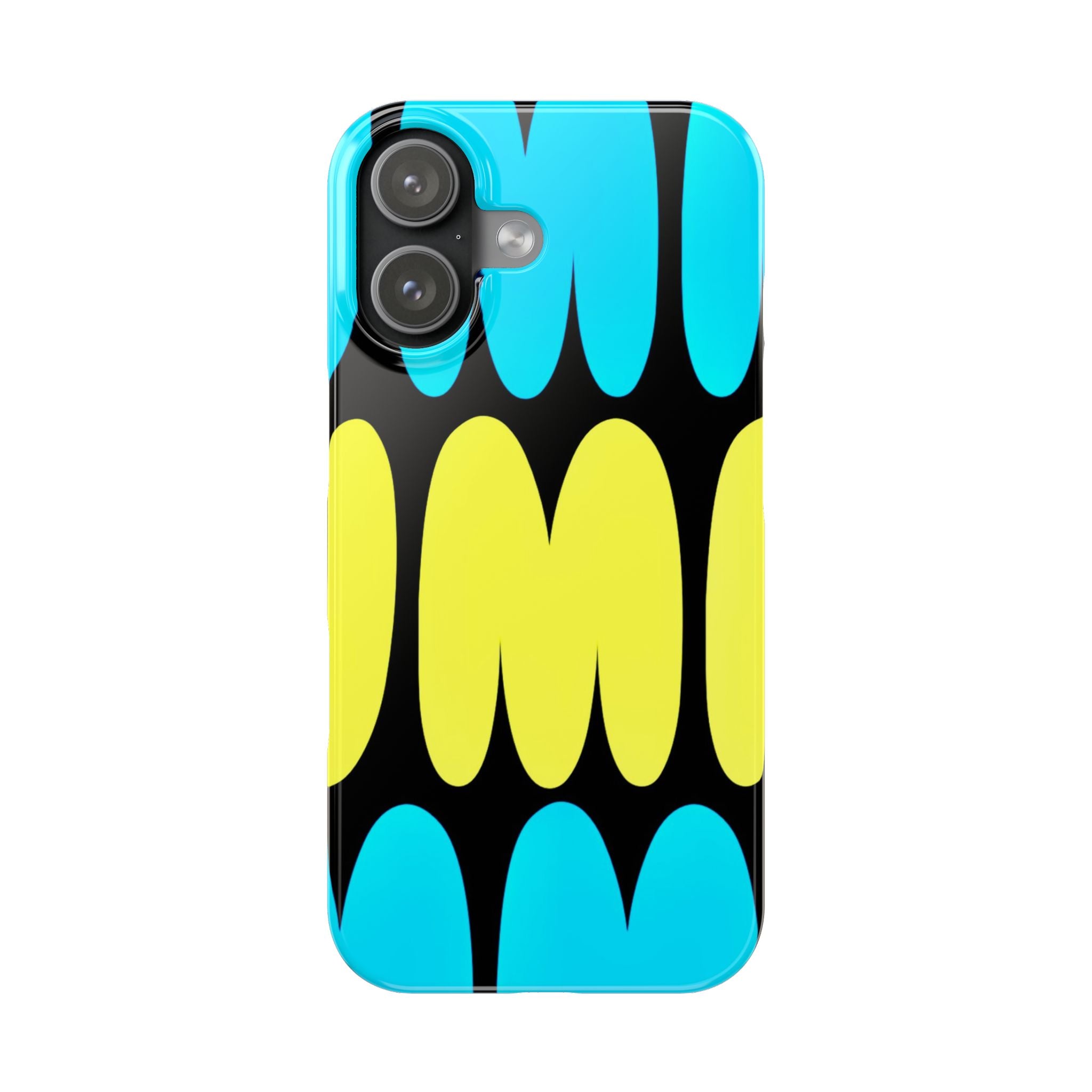 “Yum” Blue & Lime Abstract Pattern