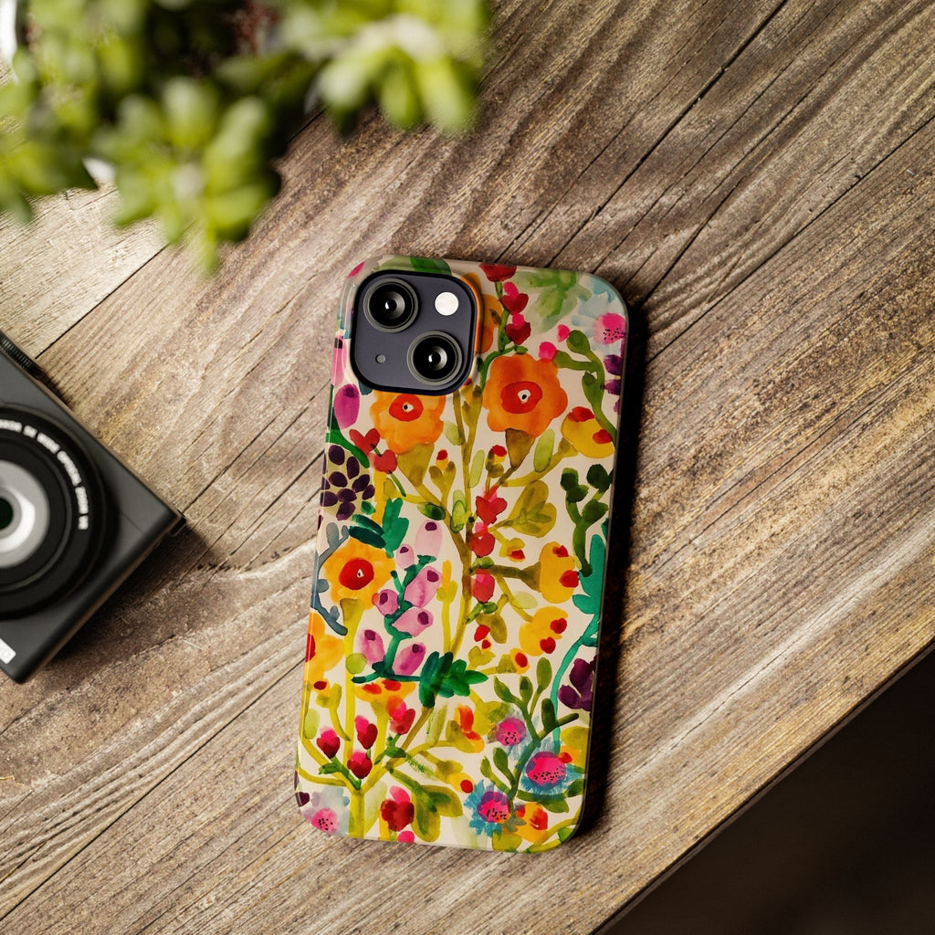 Vibrant Hand-Painted Wildflower Design Case
