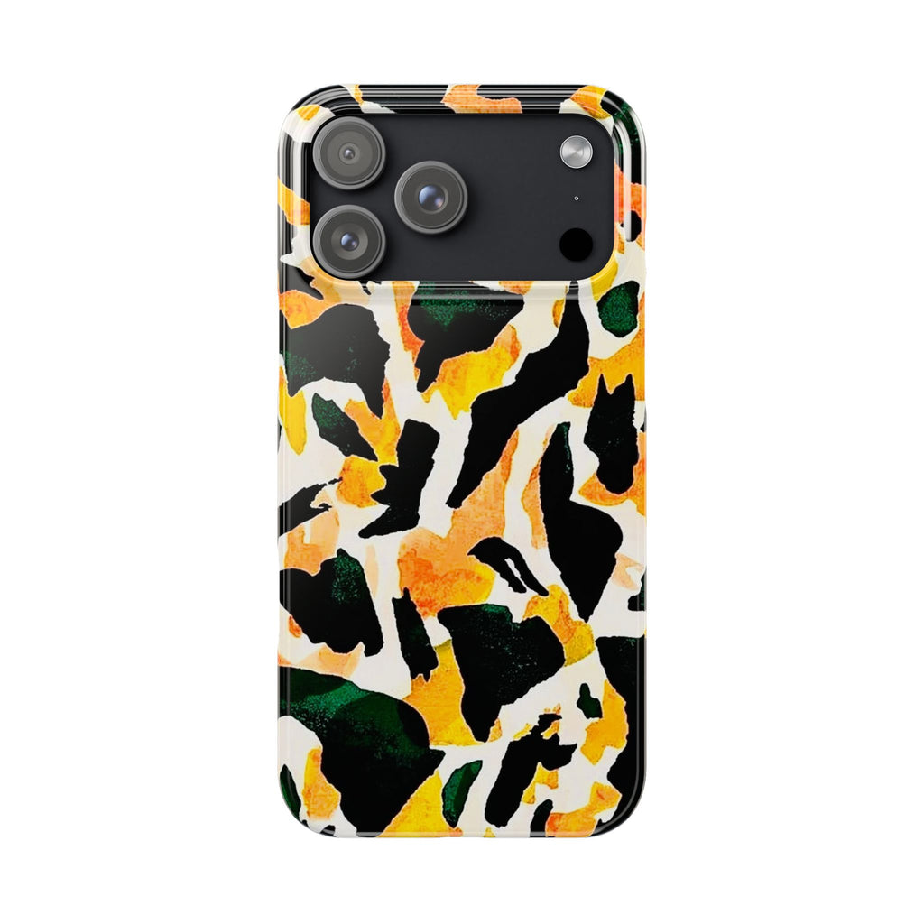 Yellow Green Abstract Case