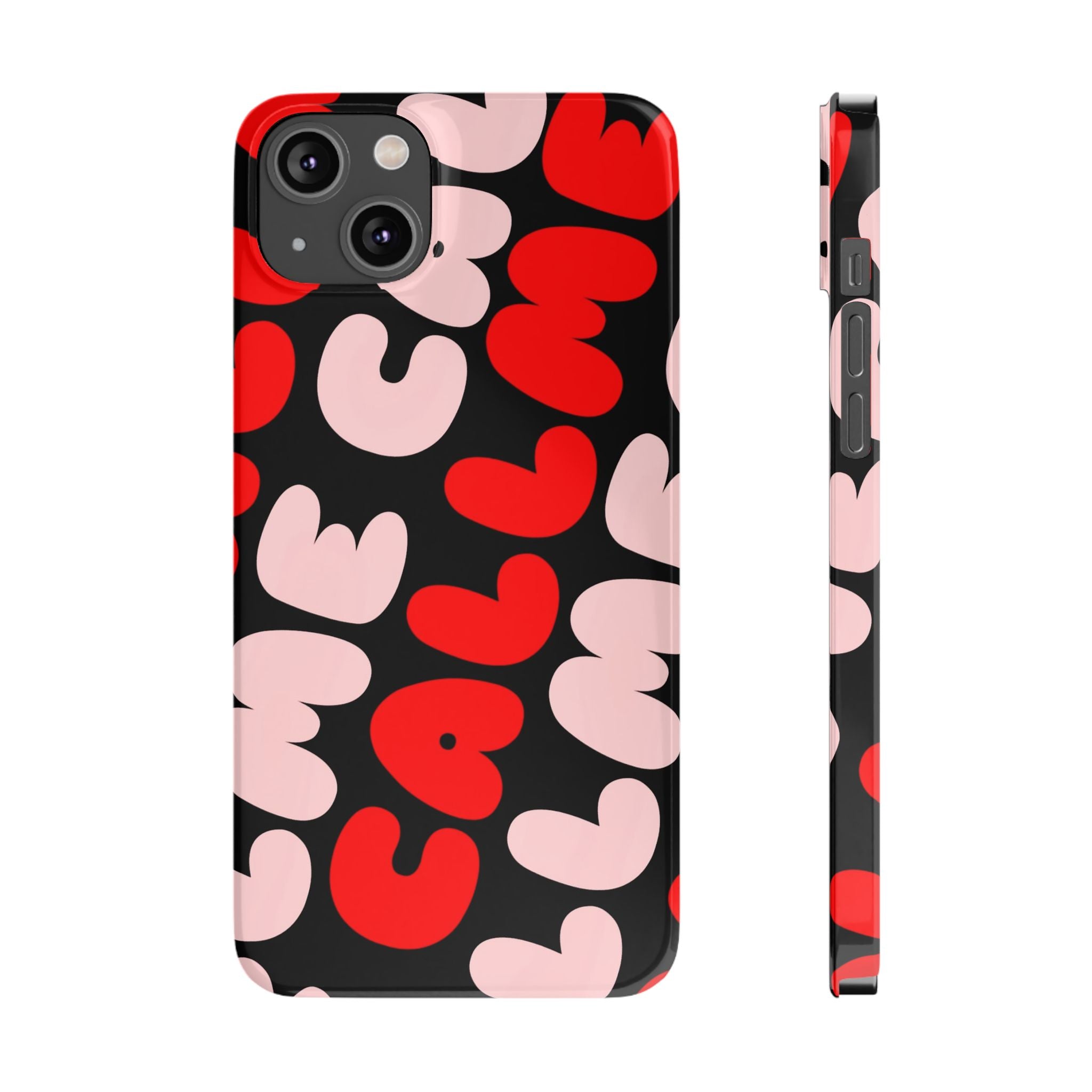 Call Me Pink and Red Phone Case