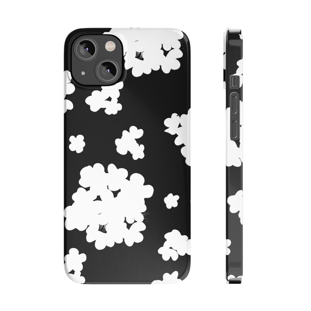 Black & White Abstract Flower Pattern Case