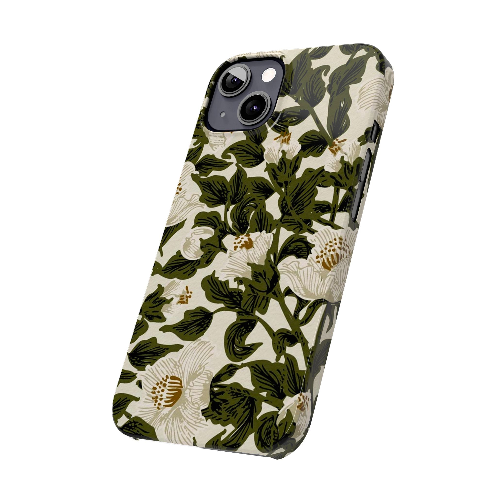 Vintage White Floral - Phone Case