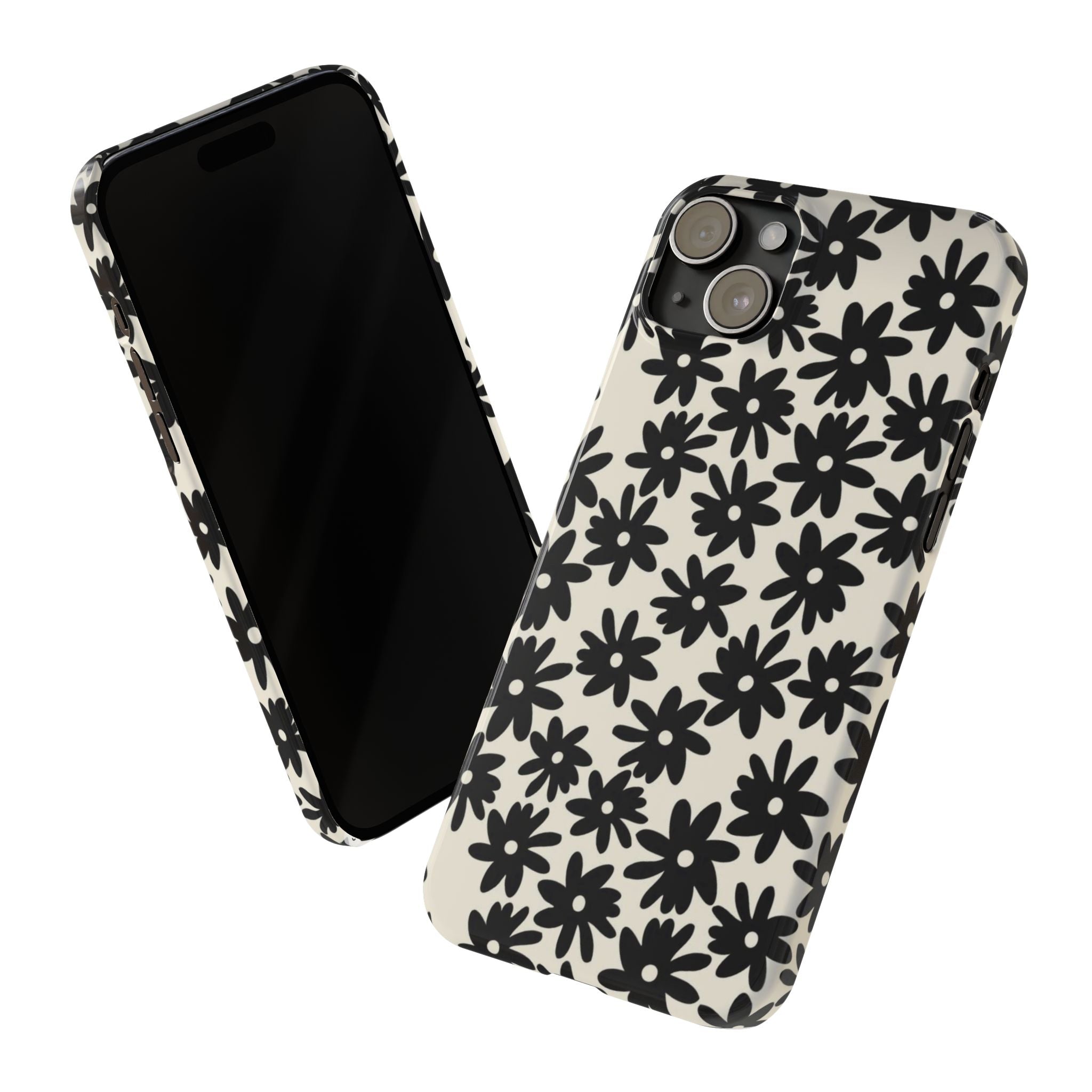 Black Daisy Phone Case