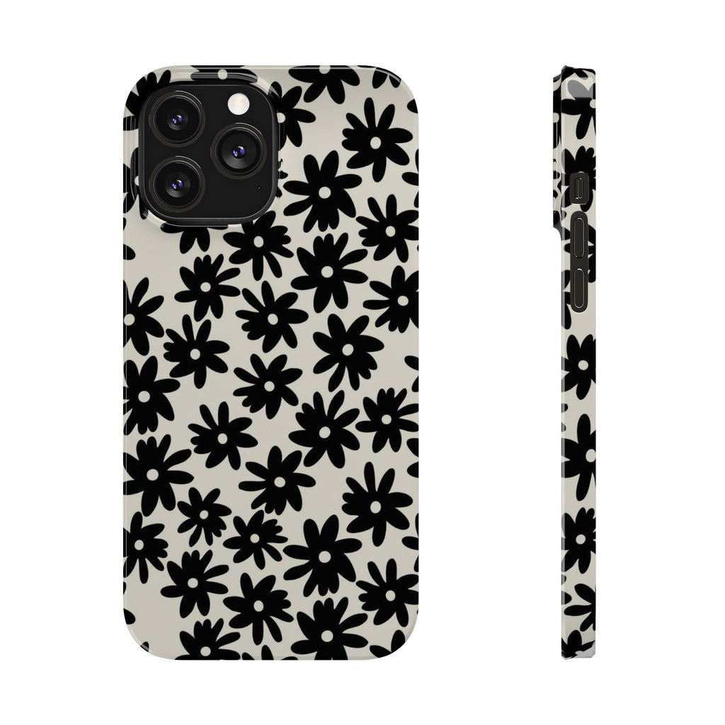Black Daisy Phone Case