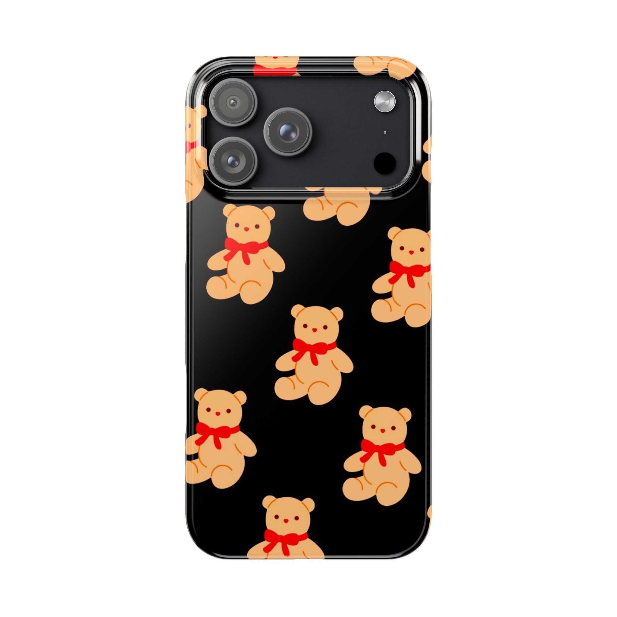 Teddy Bear on Black Case
