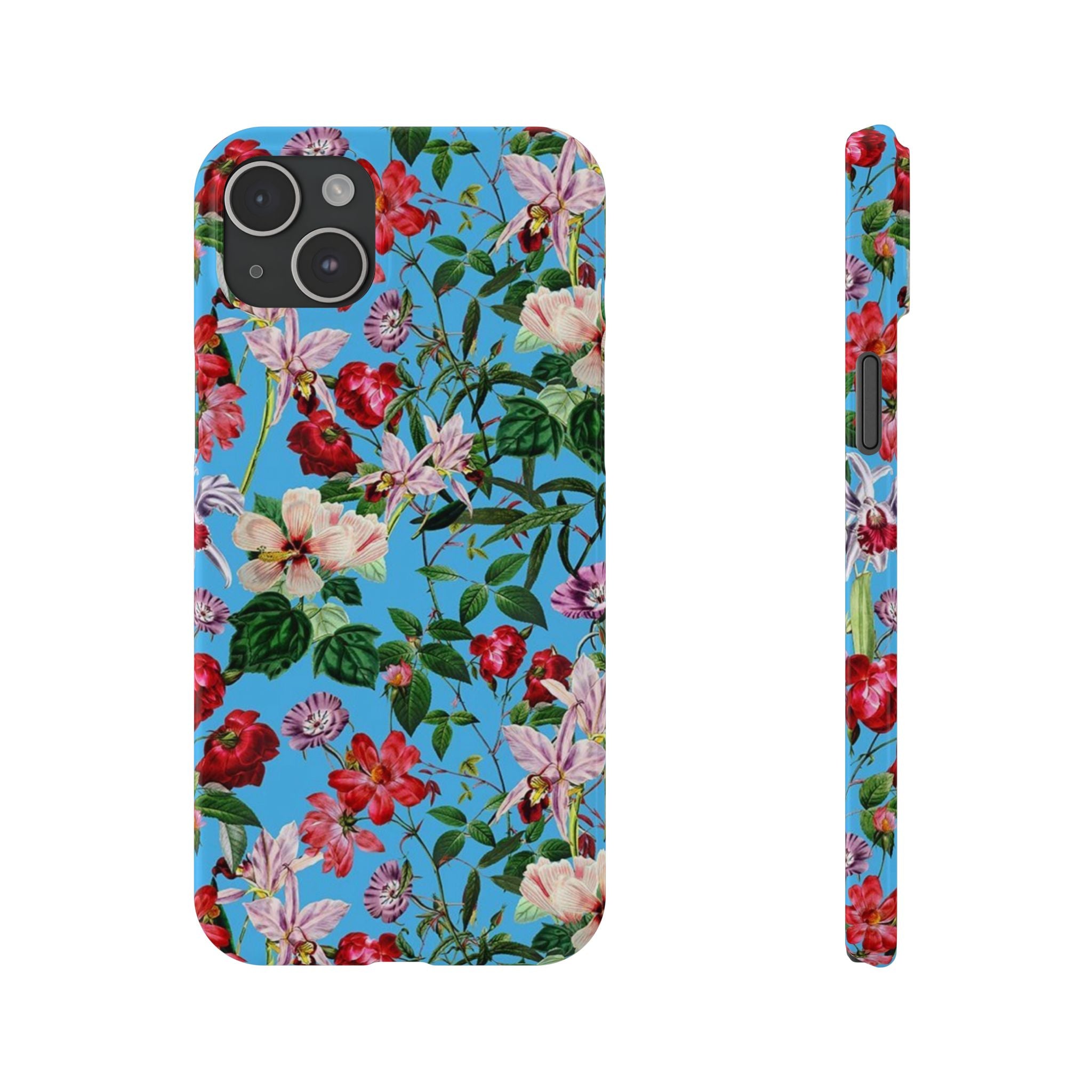 Vintage Floral Pattern on Sky Blue Case