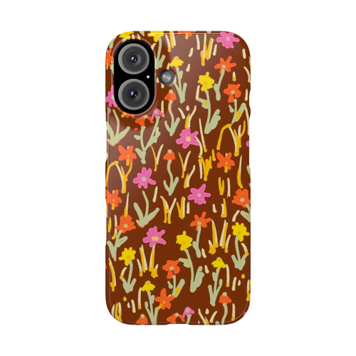 Brown Retro Floral Cover