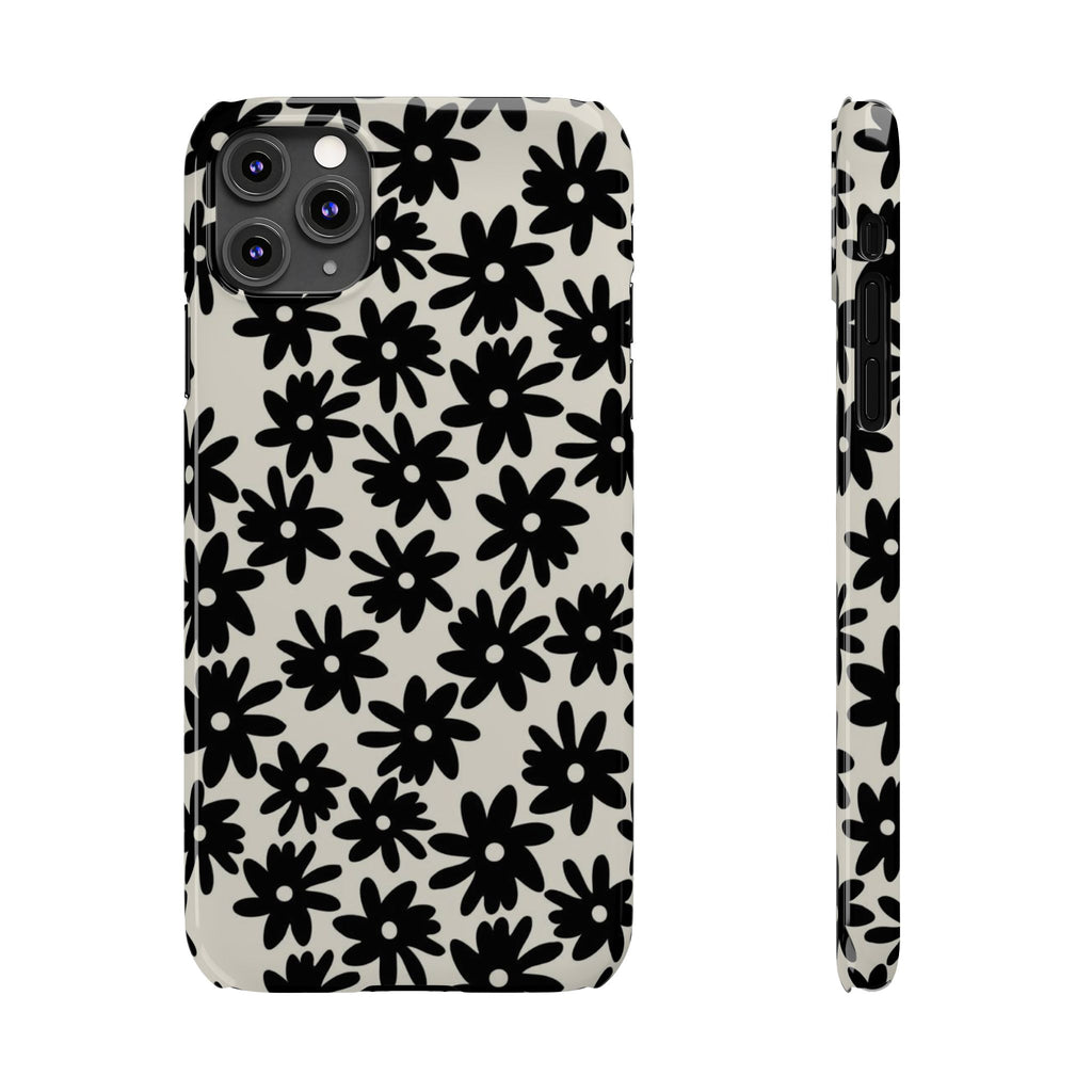 Black Daisy Phone Case