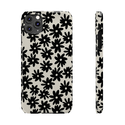 Black Daisy Phone Case
