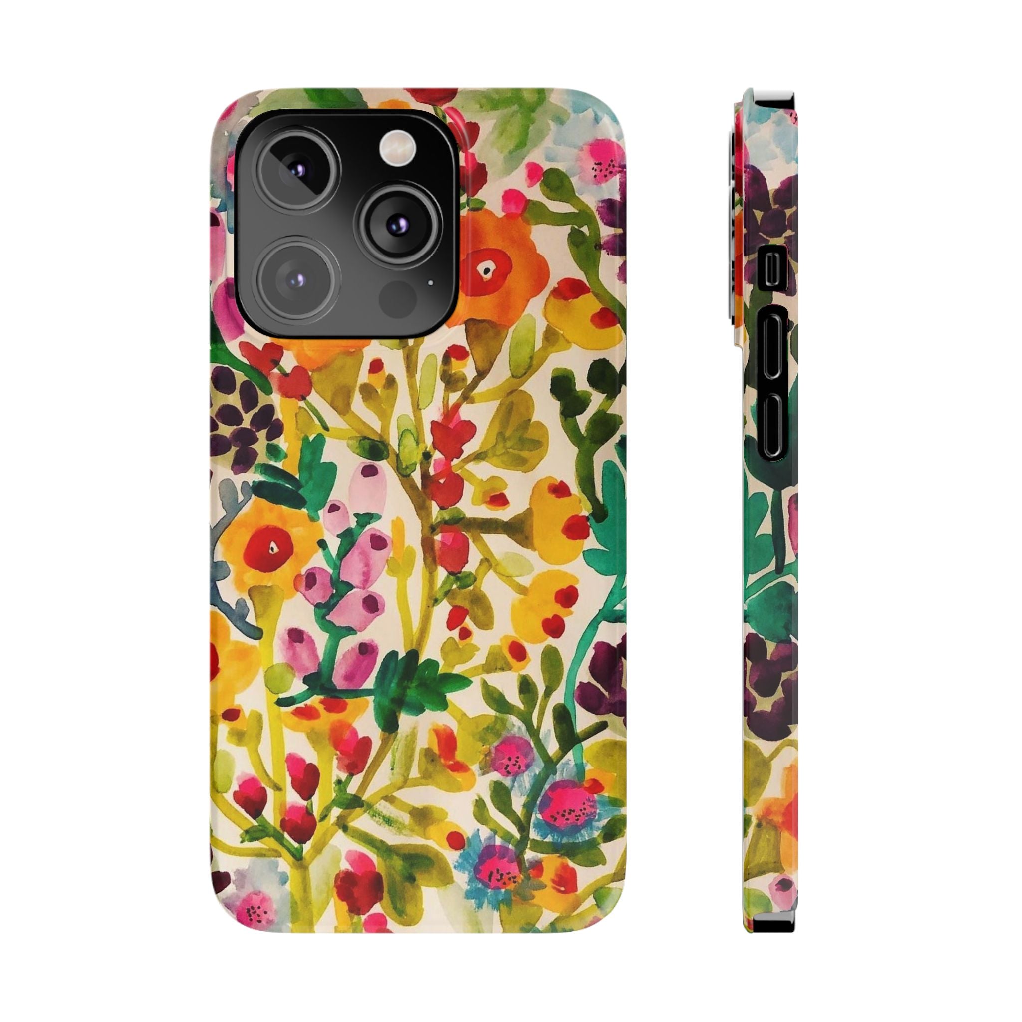 Vibrant Hand-Painted Wildflower Design Case