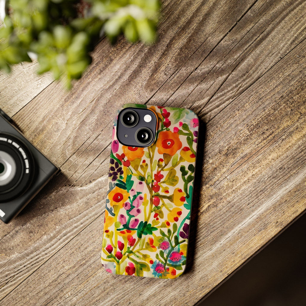 Vibrant Hand-Painted Wildflower Design Case