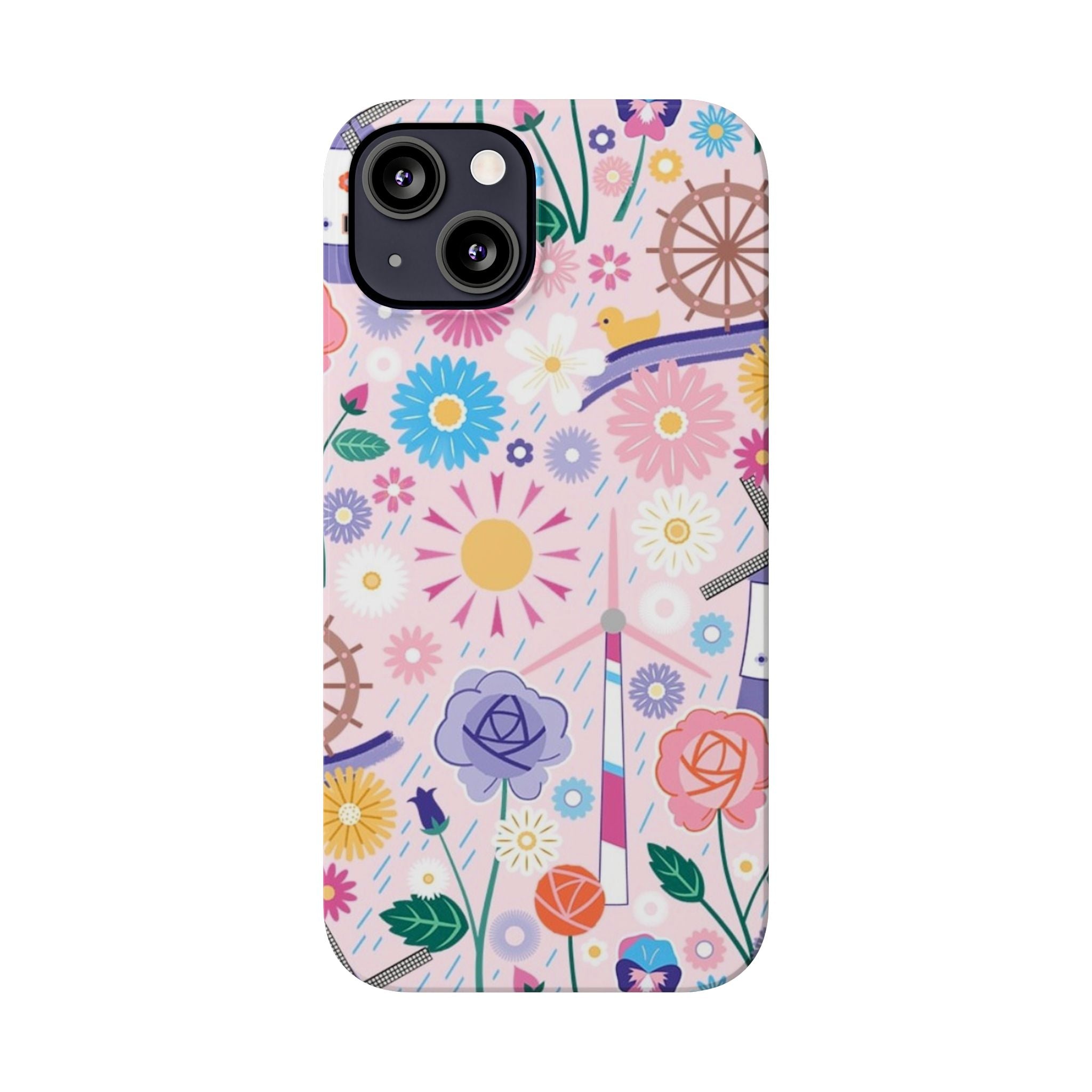 Whimsical Spring Flowers Design Case