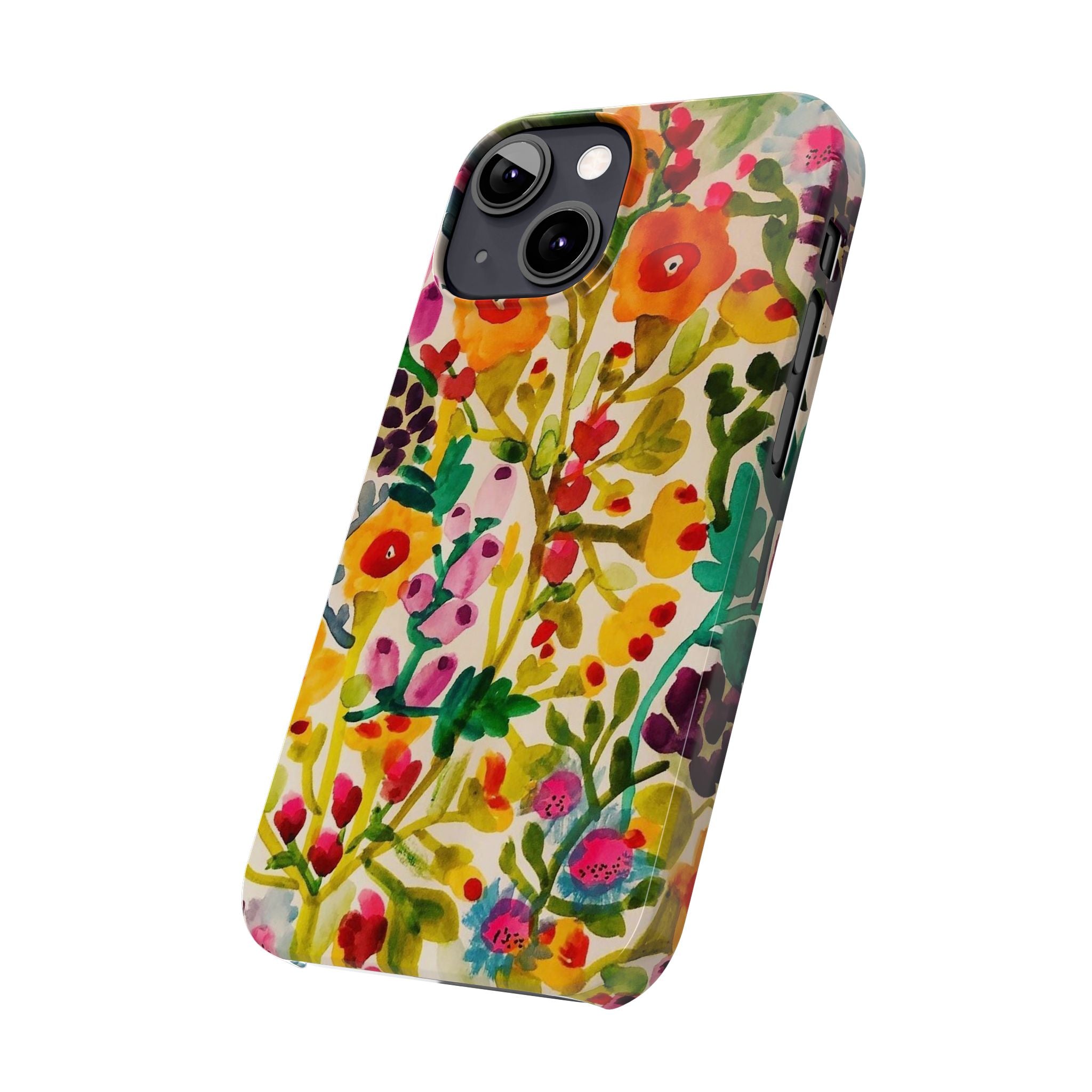 Vibrant Hand-Painted Wildflower Design Case