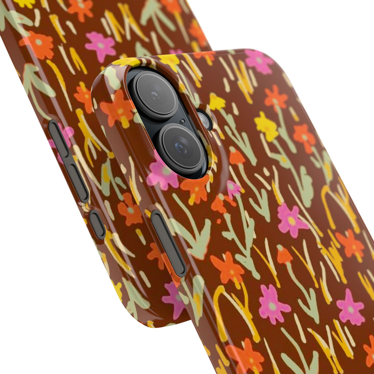 Brown Retro Floral Case
