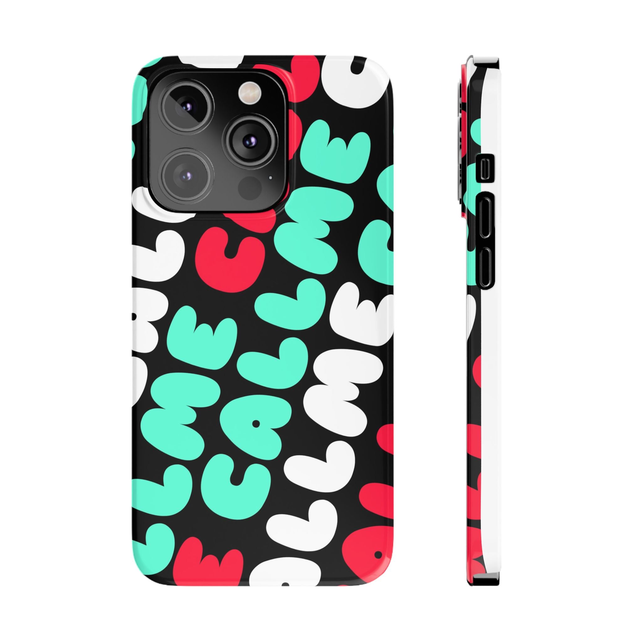 Call Me Turquoise mixed Bold Bubble Text