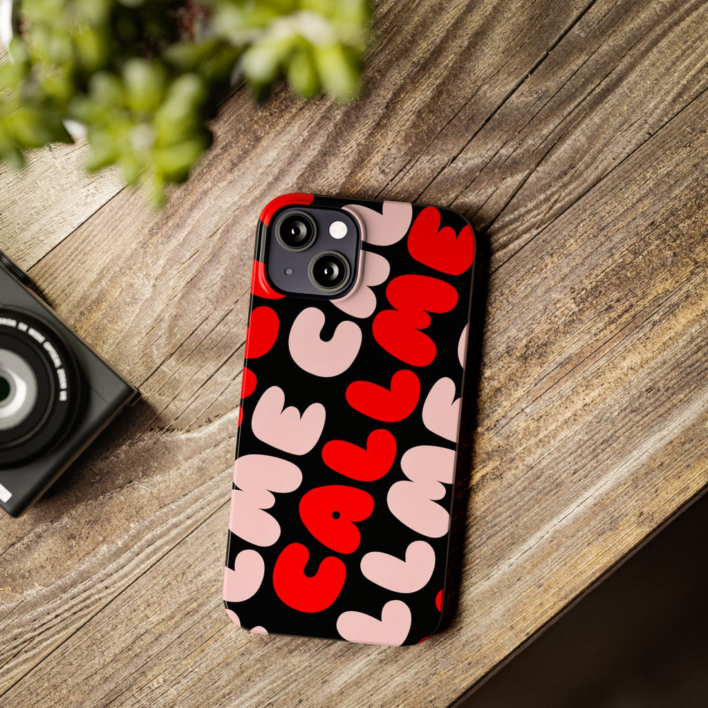 Call Me Pink and Red Phone Case