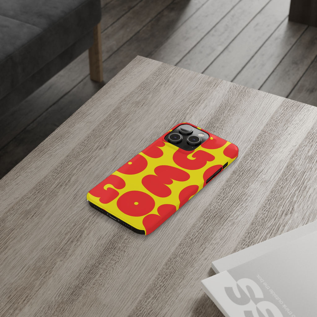 OMG Bubble Pattern, Bold Red & Yellow
