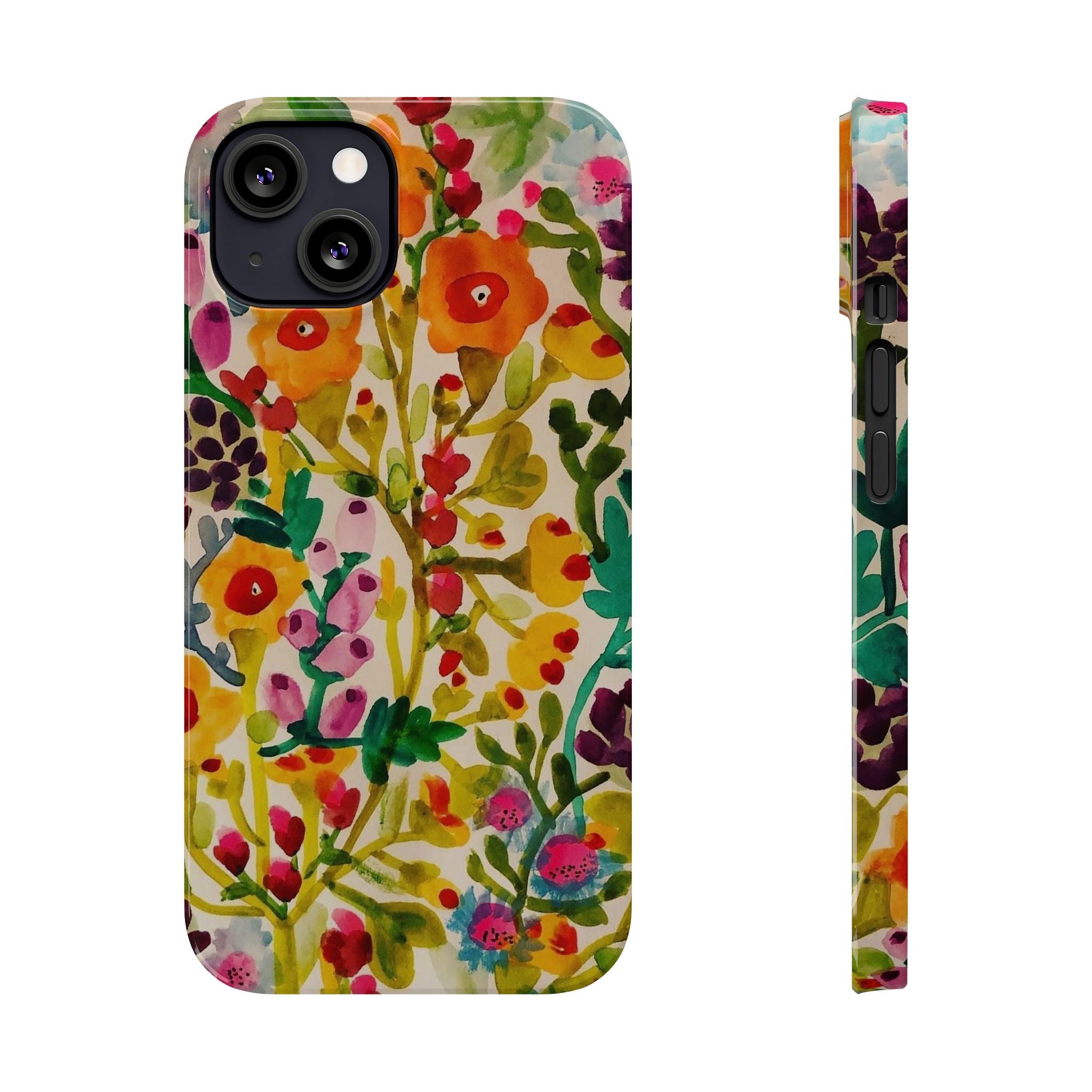 Vibrant Hand-Painted Wildflower Design Case