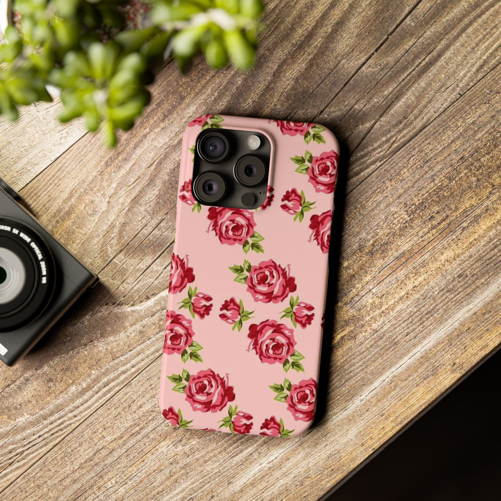 Pink Rose on a Pink Case