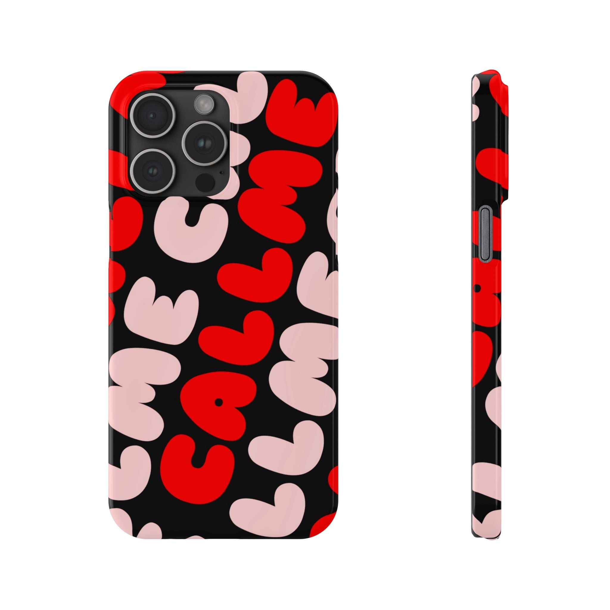 Call Me Pink and Red Phone Case