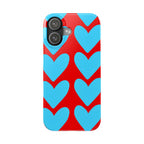 Blue Heart on Red Case