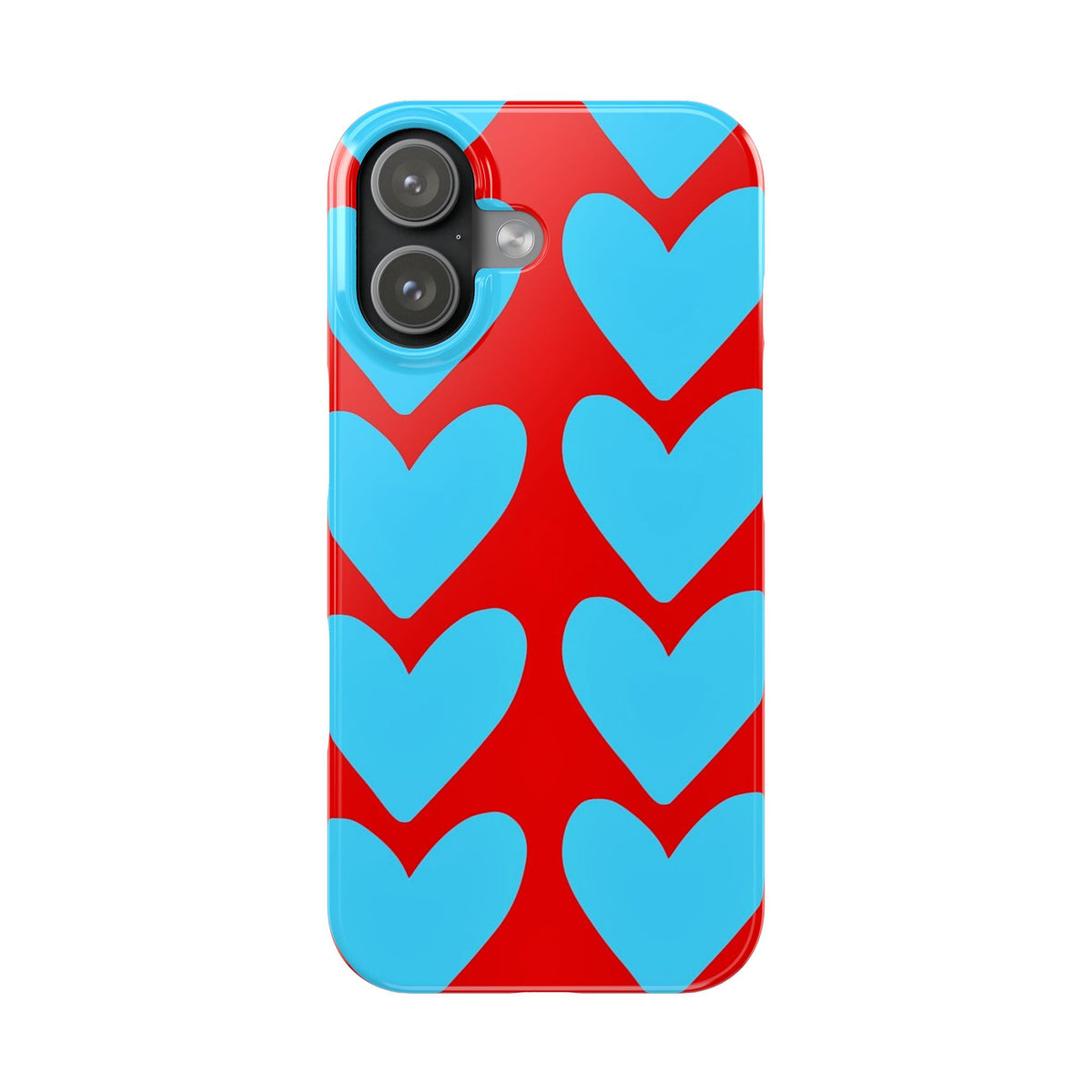 Blue Heart on Red Case
