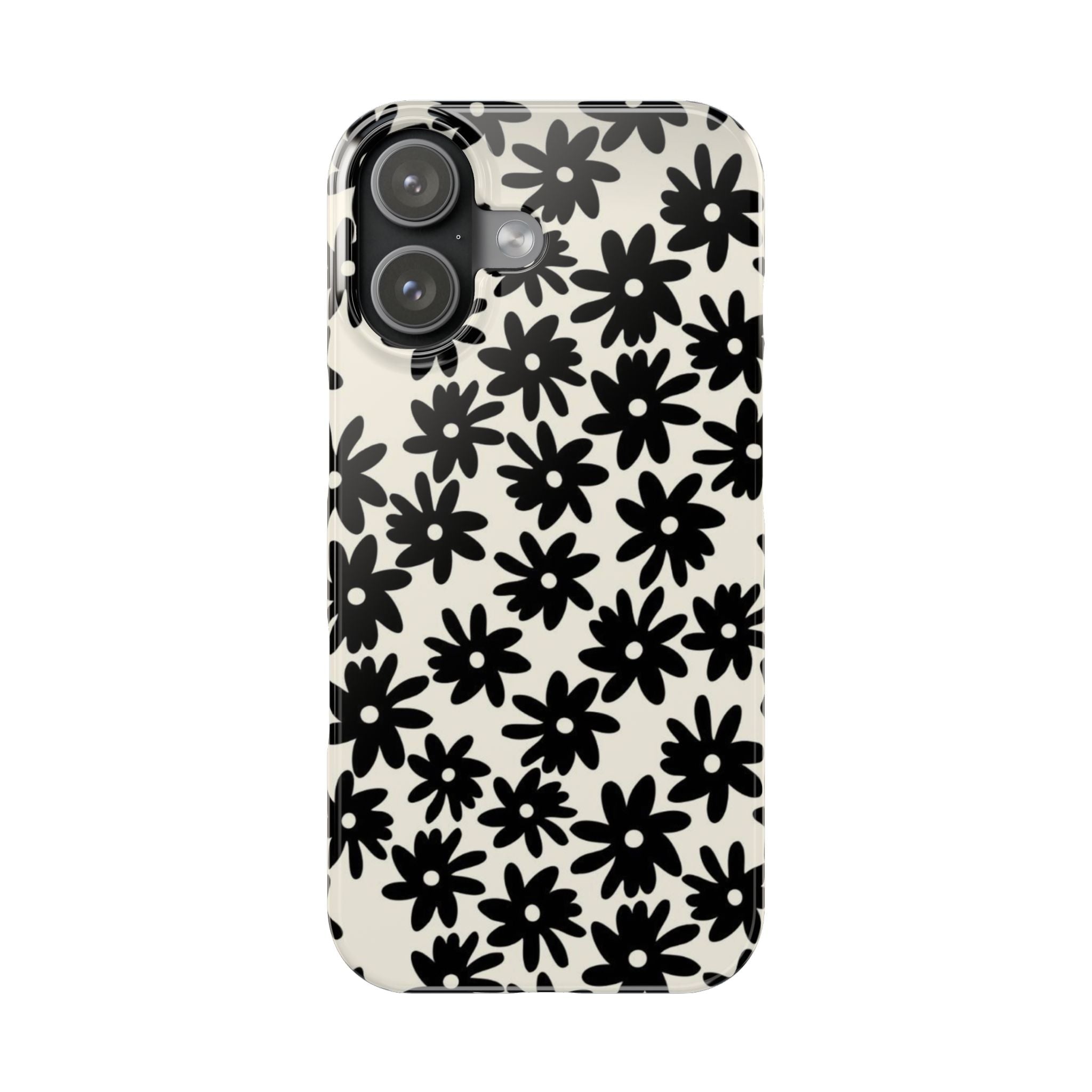 Black Daisy Phone Case