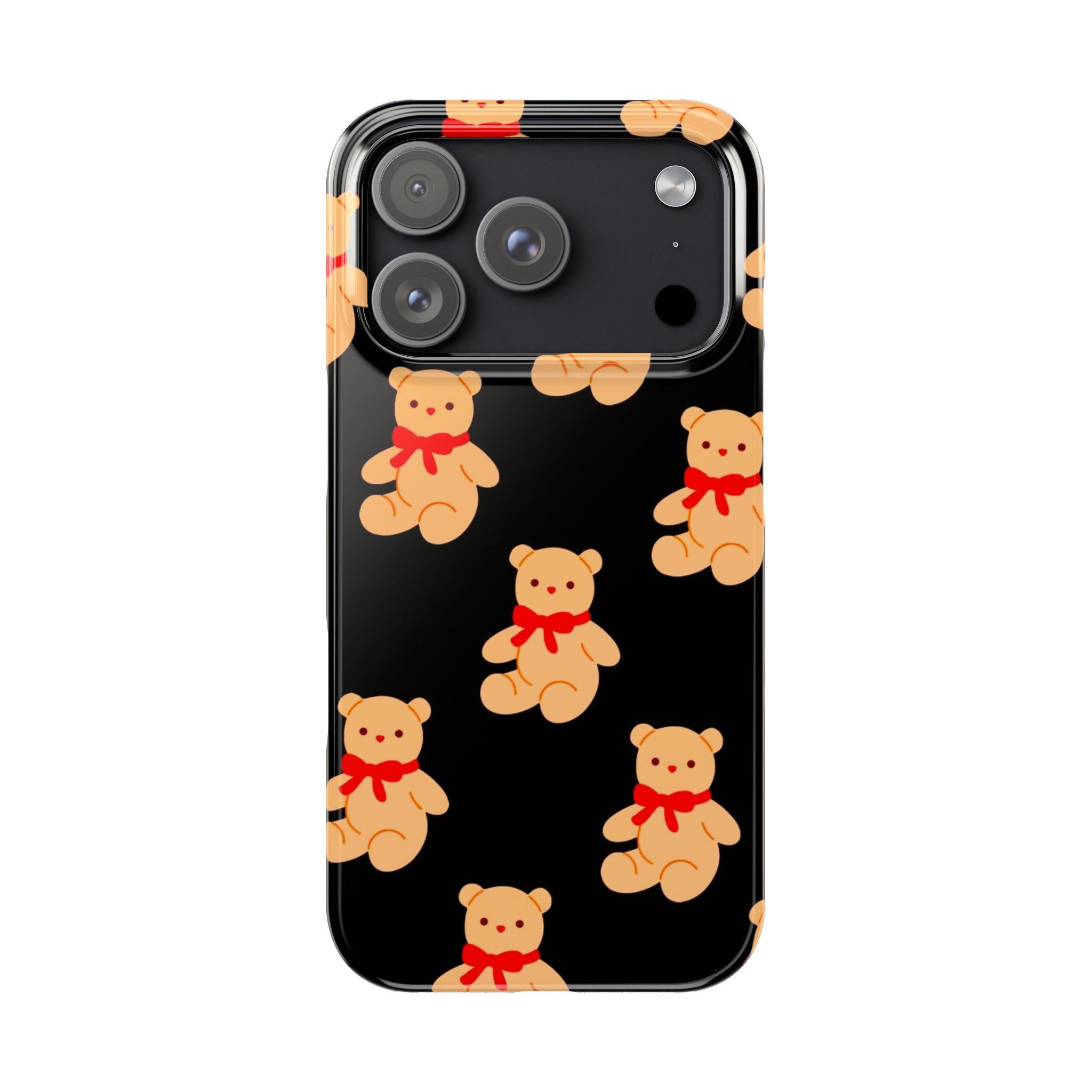 Teddy Bear on Black Case