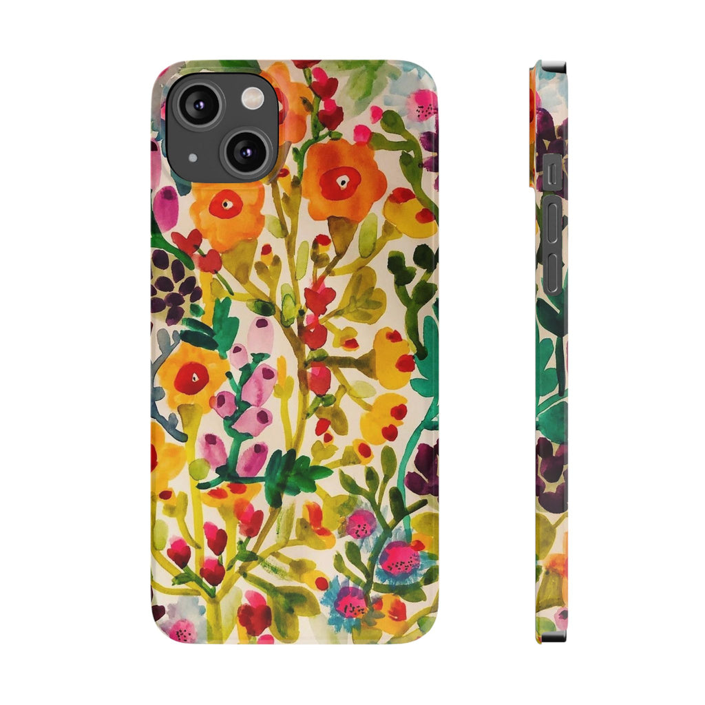 Vibrant Hand-Painted Wildflower Design Case