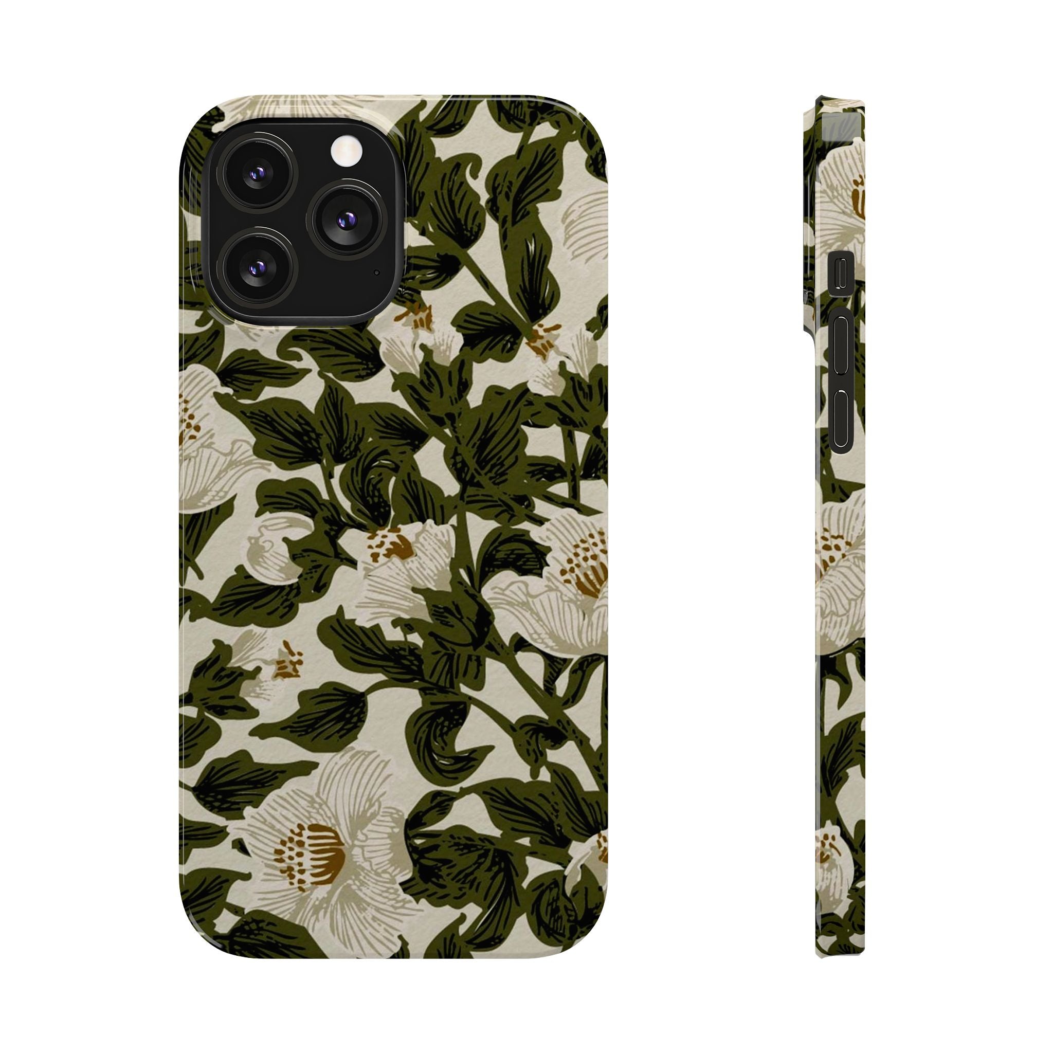 Vintage White Floral - Phone Case