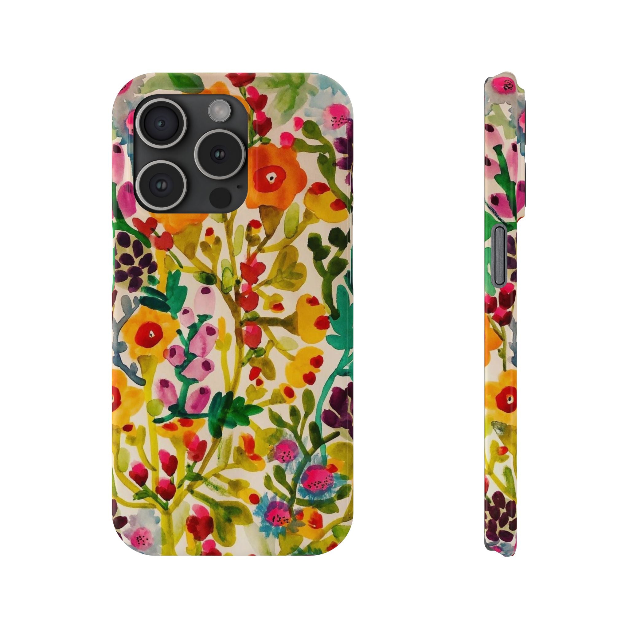 Vibrant Hand-Painted Wildflower Design Case