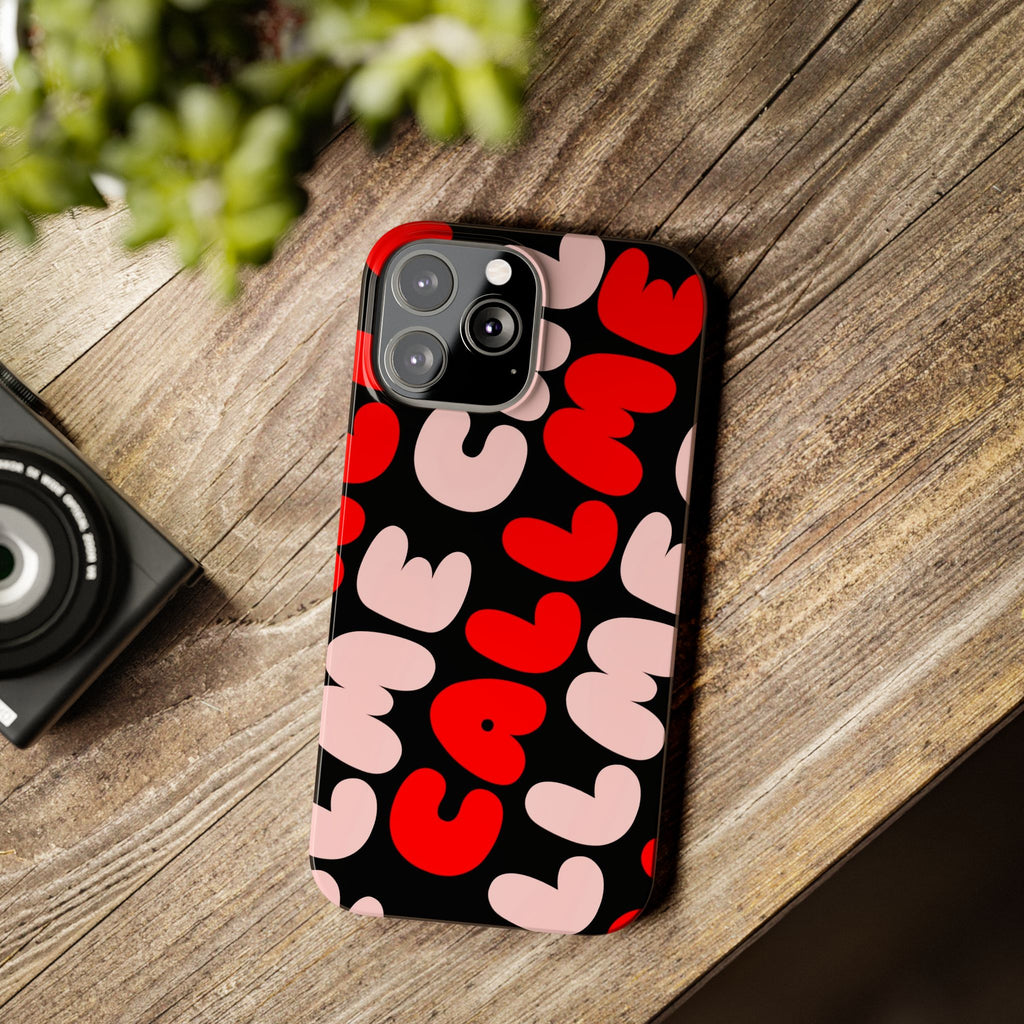 Call Me Pink and Red Phone Case