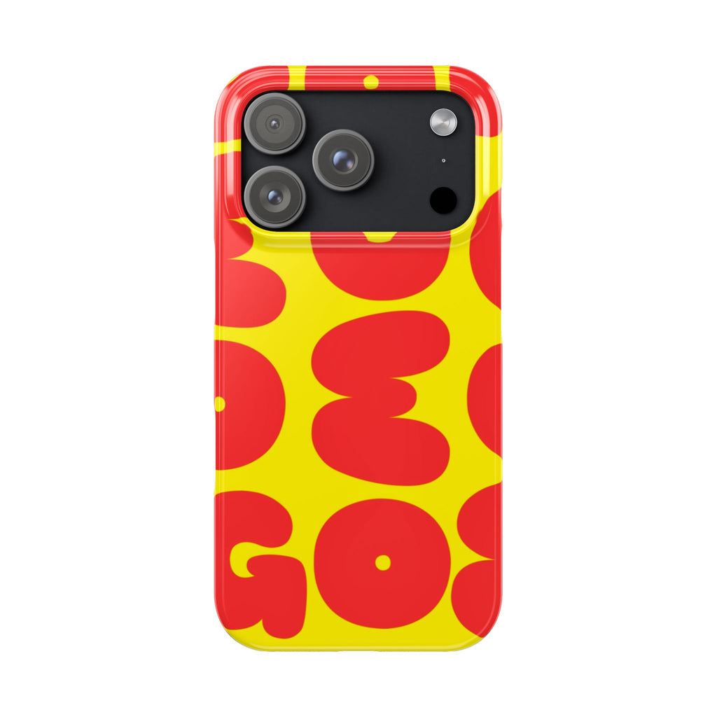 OMG Bubble Pattern, Bold Red & Yellow