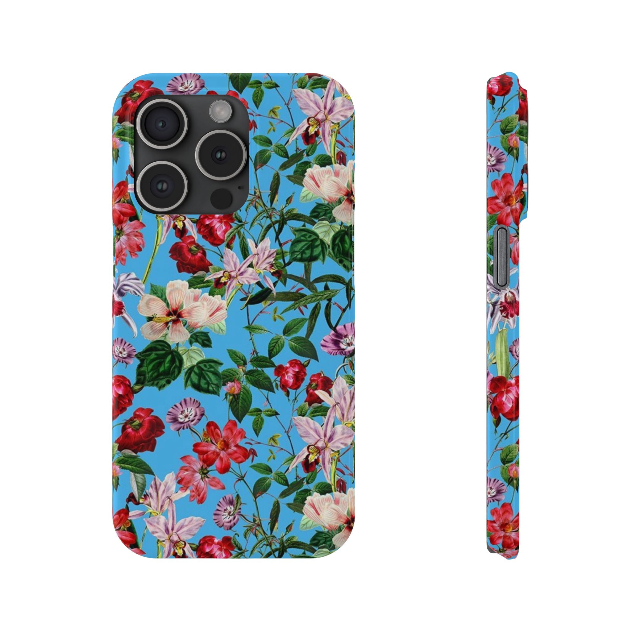 Vintage Floral Pattern on Sky Blue Case