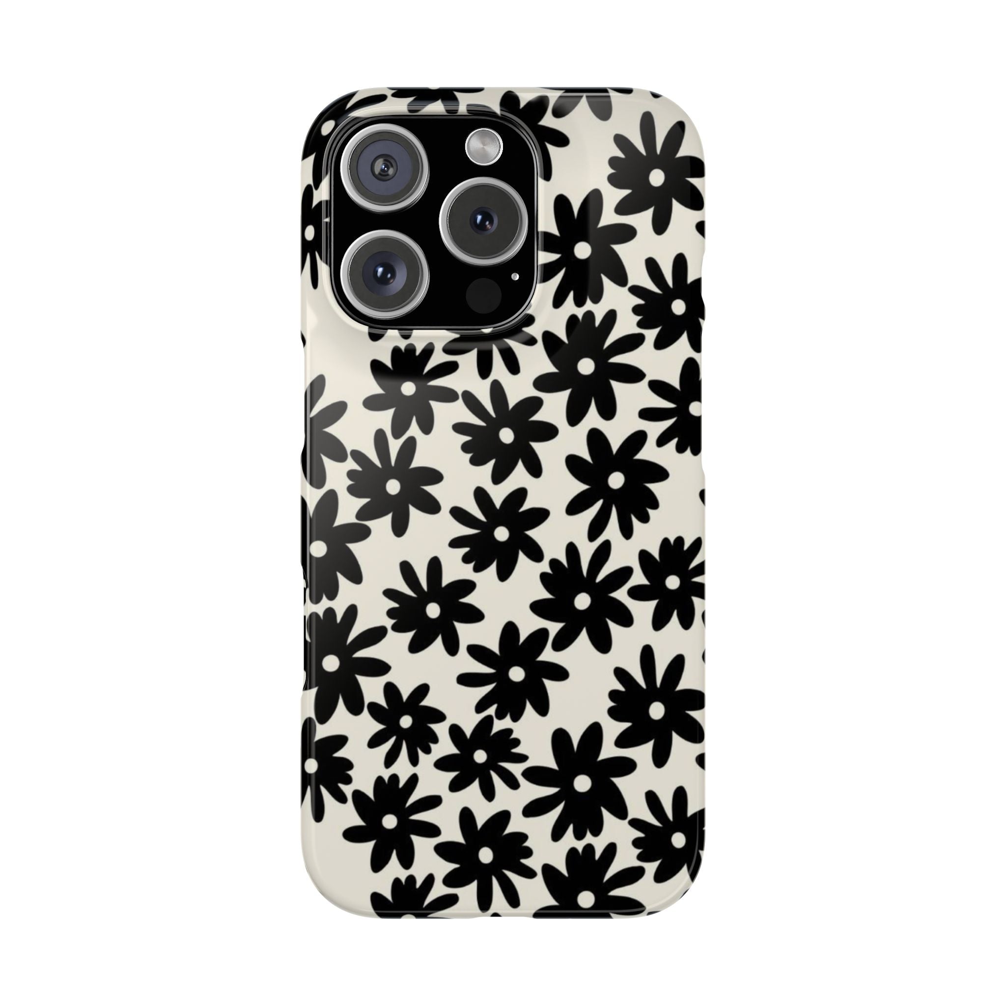 Black Daisy Phone Case