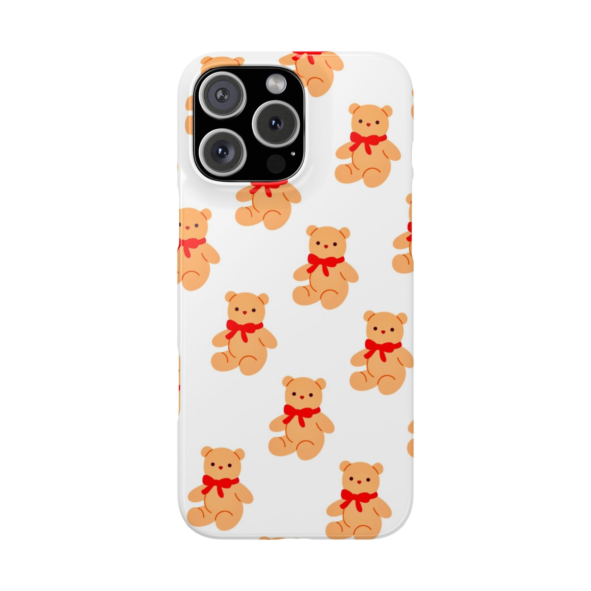 Teddy Bear on White Case
