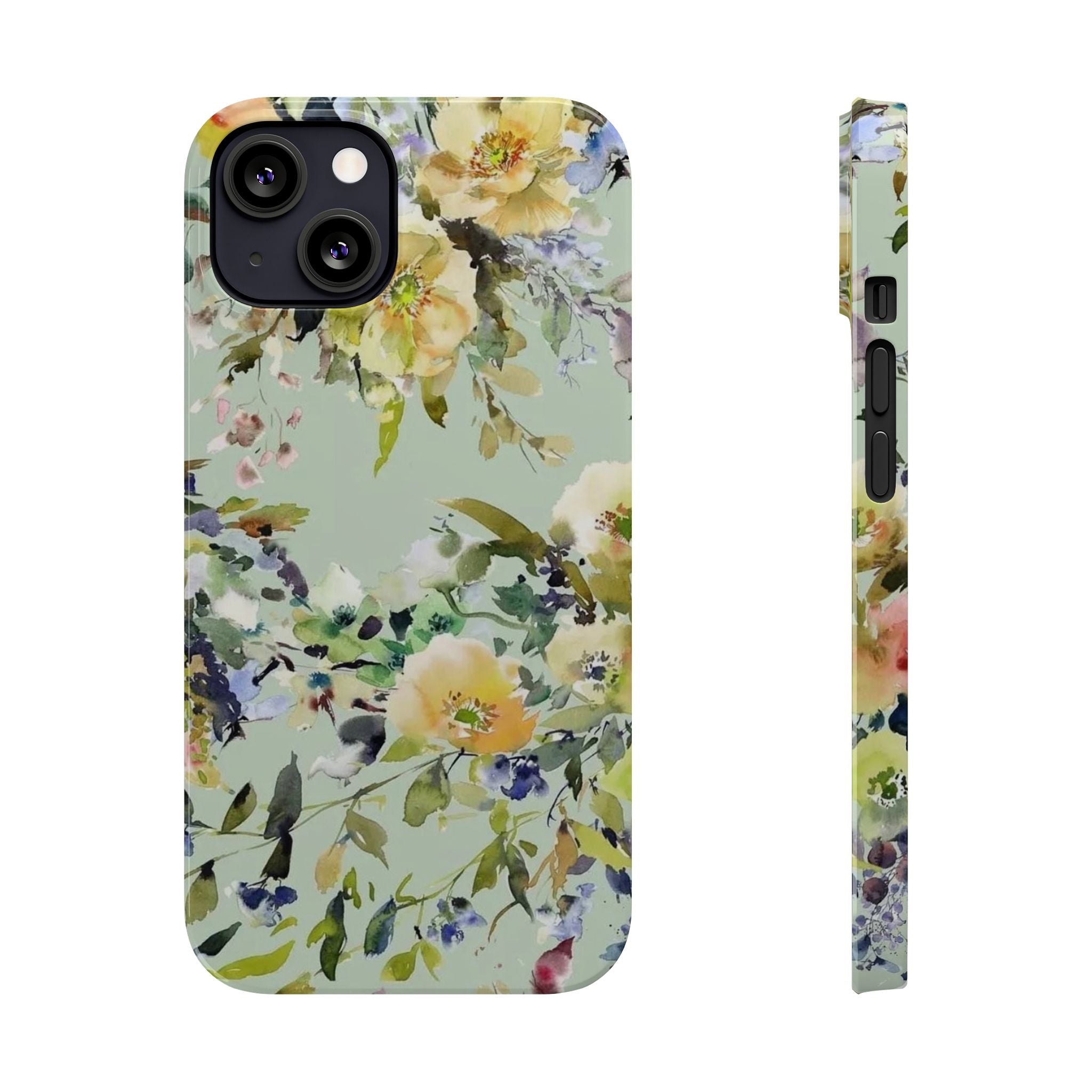 Floral Watercolor Garden Floral Slim Case