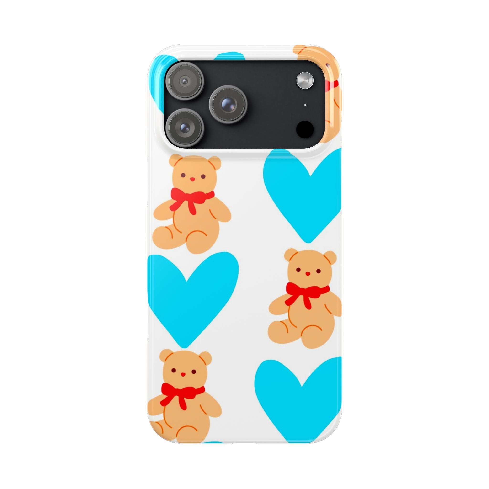 Teddy Bear Hearts on White Case